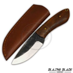 Rosewood Bushcraft Camping Knife with Leather Pouch | 8660