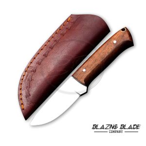 Handmade High Carbon Steel Rosewood Skinner Knife with Sheath | 9146