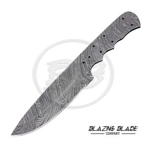Damascus Steel Twist Pattern FULLTANG Skinner Blank Blade Knife for knife making | 1007