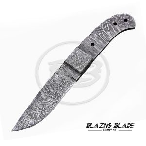 Damascus Steel Firestorm Pattern FULLTANG Skinner Blank Blade for knife making | 1013