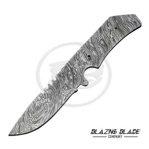 Damascus Steel Twist Pattern FULLTANG Skinner Blank Blade for knife making | 1017