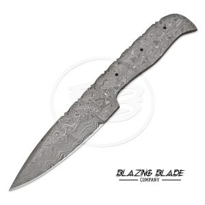 Damascus Steel Raindrops Pattern FULLTANG Skinner Blank Blade for knife making | 3440