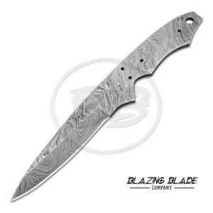 Damascus Steel Twist Pattern FULLTANG Skinner Blank Blade for knife making | 4320