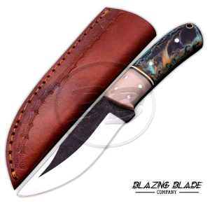 High Carbon Steel Resin Skinner Knife with Sheath | 8998