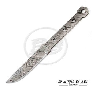 Damascus Steel Twist Pattern FULLTANG Blank Blade Knife for knife making | 9182