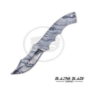 Damascus Steel Firestorm Pattern FULLTANG Blank Blade Knife for knife making | 9184