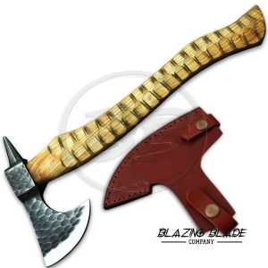 High Carbon Steel Crocodile Gold Digger Axe with Sheath | 5013