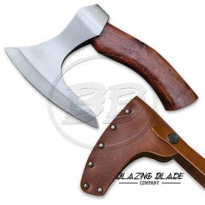 High Carbon Steel Rosewood Handle Meat Cutting Axe with Sheath | 5020