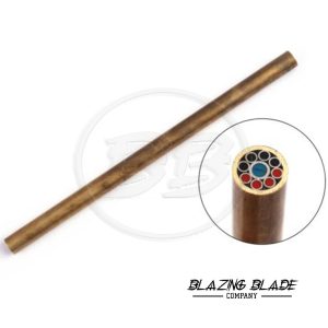 6" Red & Black Filling 8mm Brass Tube Mosaic Pin for Knife Handle | 3025