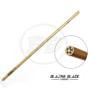 12" Black Filling 8mm Brass Tube Mosaic Pin for Knife Handle | 3029