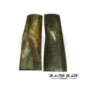 4.5"X1.5" Green Colored Camel Bone Scales for Knife Making | DIY | 3037