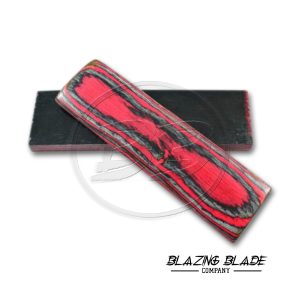 4.5"X1.5" Maroon and Black Color Hardwood Scales for Knife Making | DIY | 3047