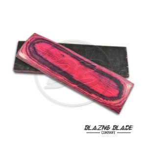 4.5"X1.5" Maroon and Black Color Hardwood Scales for Knife Making | DIY | 3048