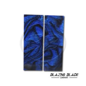 4.5"X1.5" Navy Blue Color Resin Scales for Knife Making | DIY | 3056