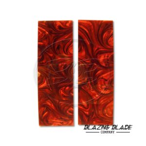 4.5"X1.5" Orange Color Resin Scales for Knife Making | DIY | 3057