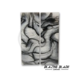 4.5"X1.5" Gray and Black Color Resin Scales for Knife Making | DIY | 3061