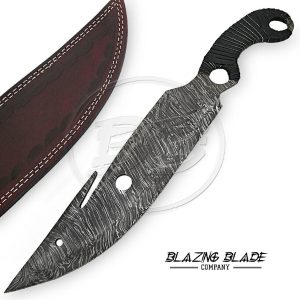 Damascus Steel Leather Handle Bowie Knife with Sheath | 3070