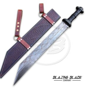 Handmade High Carbon Steel Seax Sword with Sheath | 9094